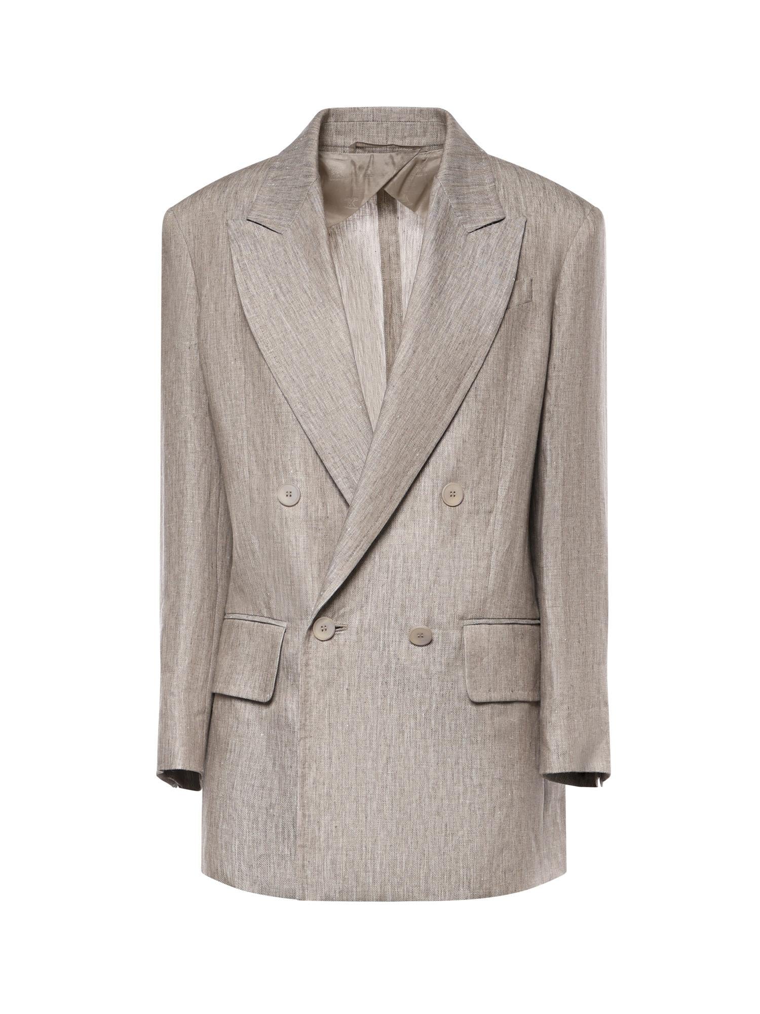 Blazer Olimpia in lino Cheveron 2611041032600 002 MAX MARA 