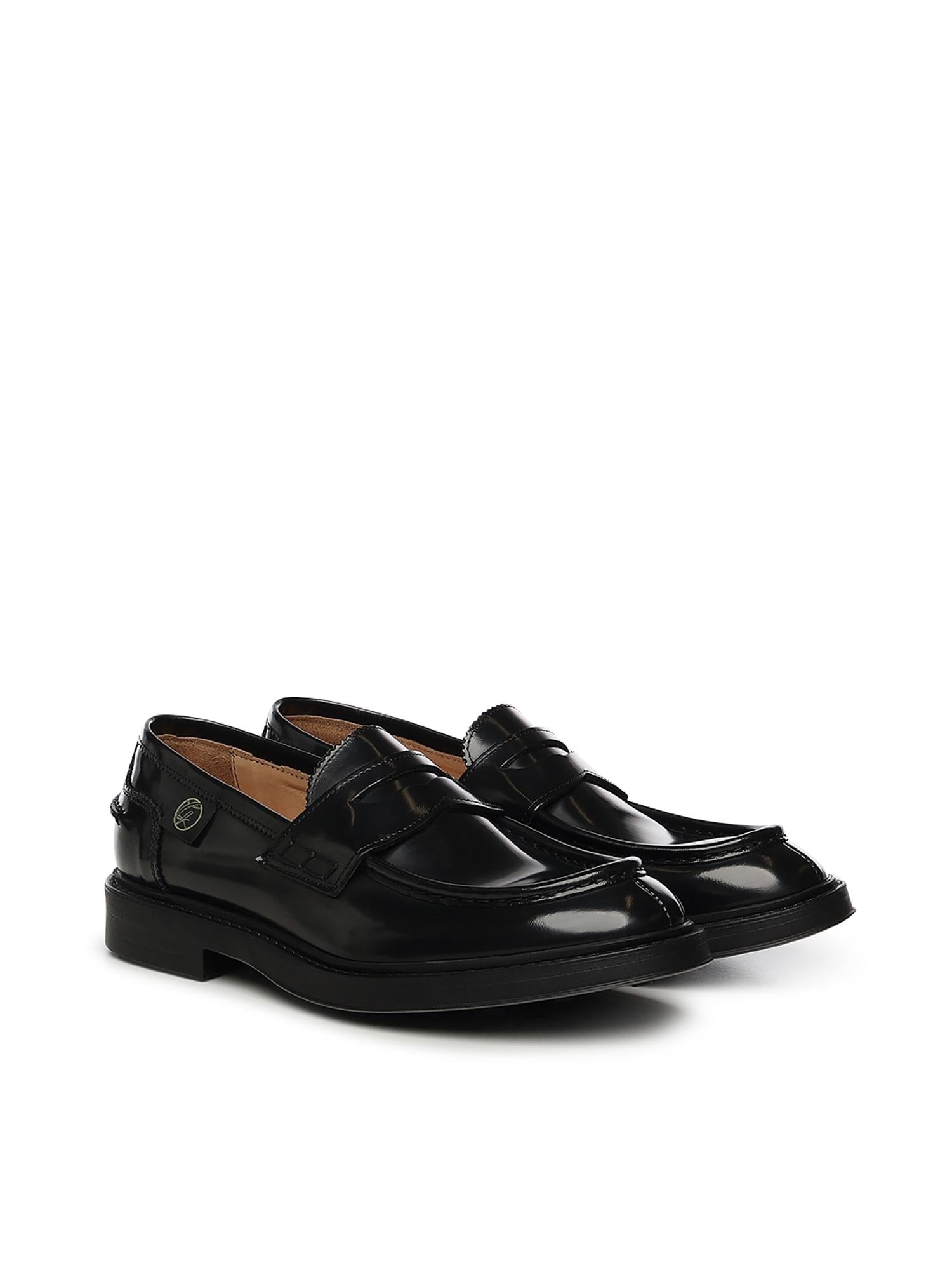 Mocassino Franky in pelle FRANKYE ABRASIVATONERO/ARANCIO GIULIANO GALIANO 