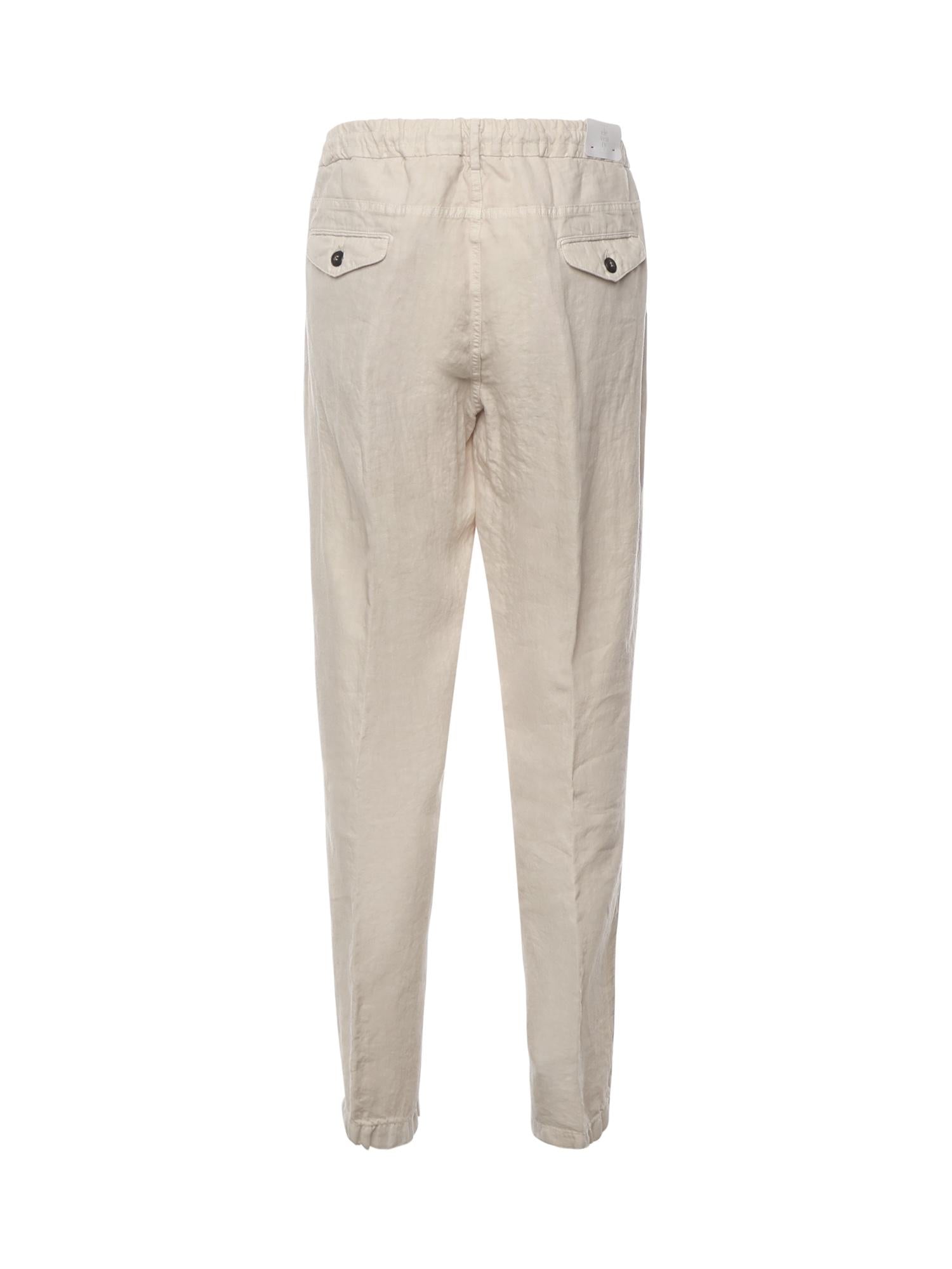 Pantalone jogger in lino<BR/> K75PANB21TET0K002 02 ELEVENTY 