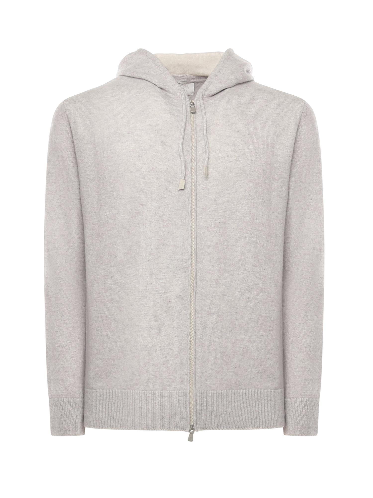 Felpa con cappuccio e zip in cashmere X76MAGK33MAG0K019 13-02 ELEVENTY 