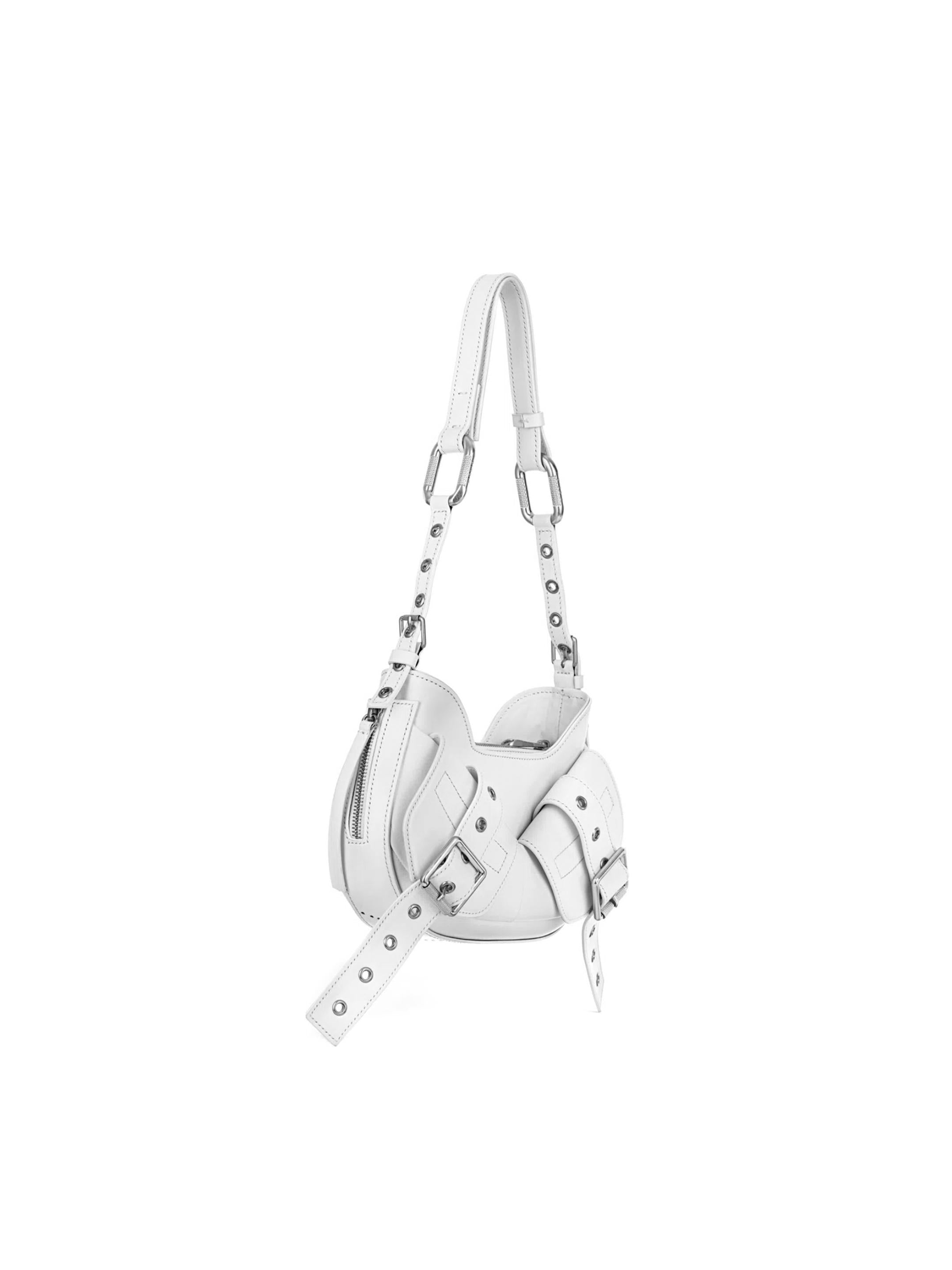 Borsa a spalla Y2K.002 FBBP70002 -BIANCO/NIKEL BIASIA 