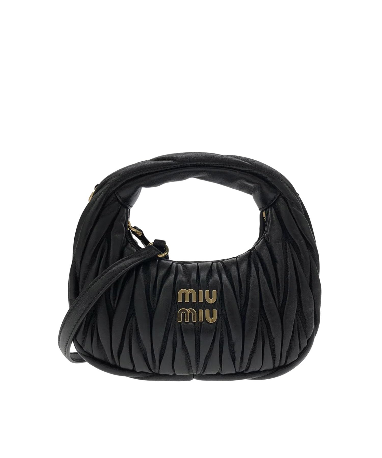 Borsa hobo Wander in nappa matelassé 5BC125 AN88F0002 MIU MIU 