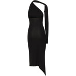 Abito monospalla in crepe di jersey 424JR0523JS0145 9999 COURREGES 