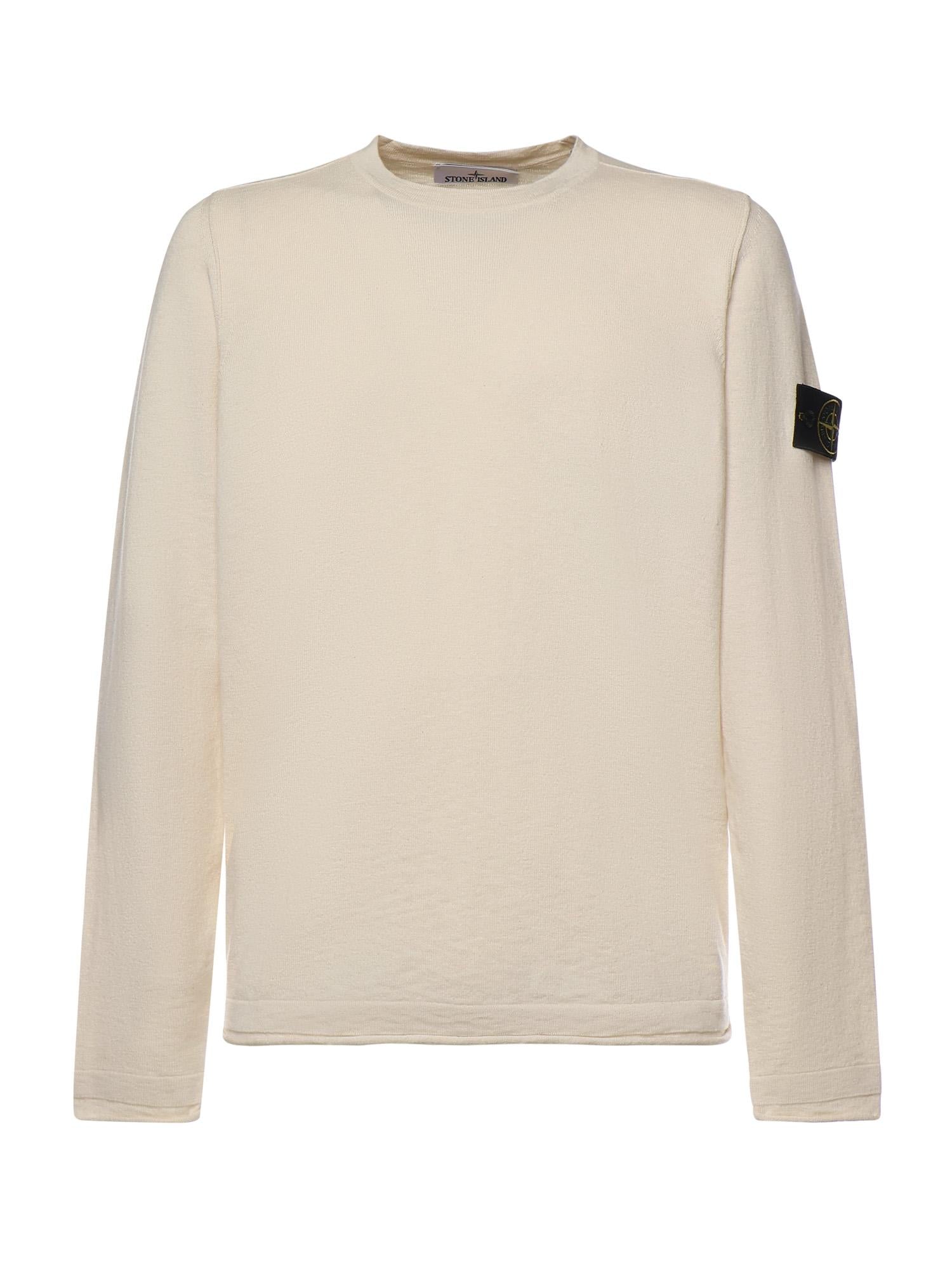 Maglione in cotone e nylon con logo<BR/> L1S155100052 S00B0V0093 STONE ISLAND 