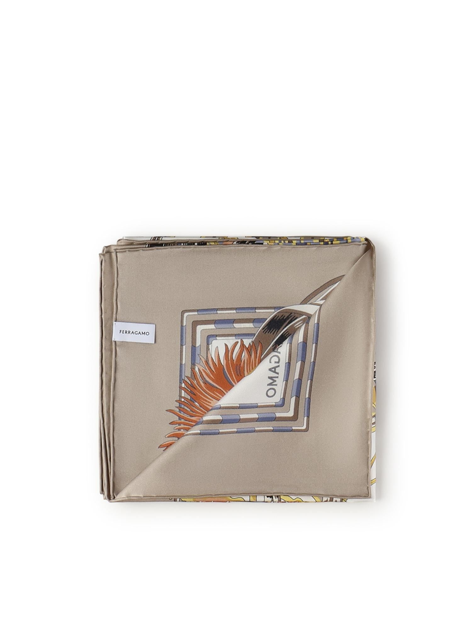 Foulard in seta con stampa 310234 791388003 FERRAGAMO 
