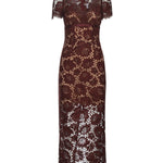 Abito midi in pizzo AW25096M BU SELF-PORTRAIT 