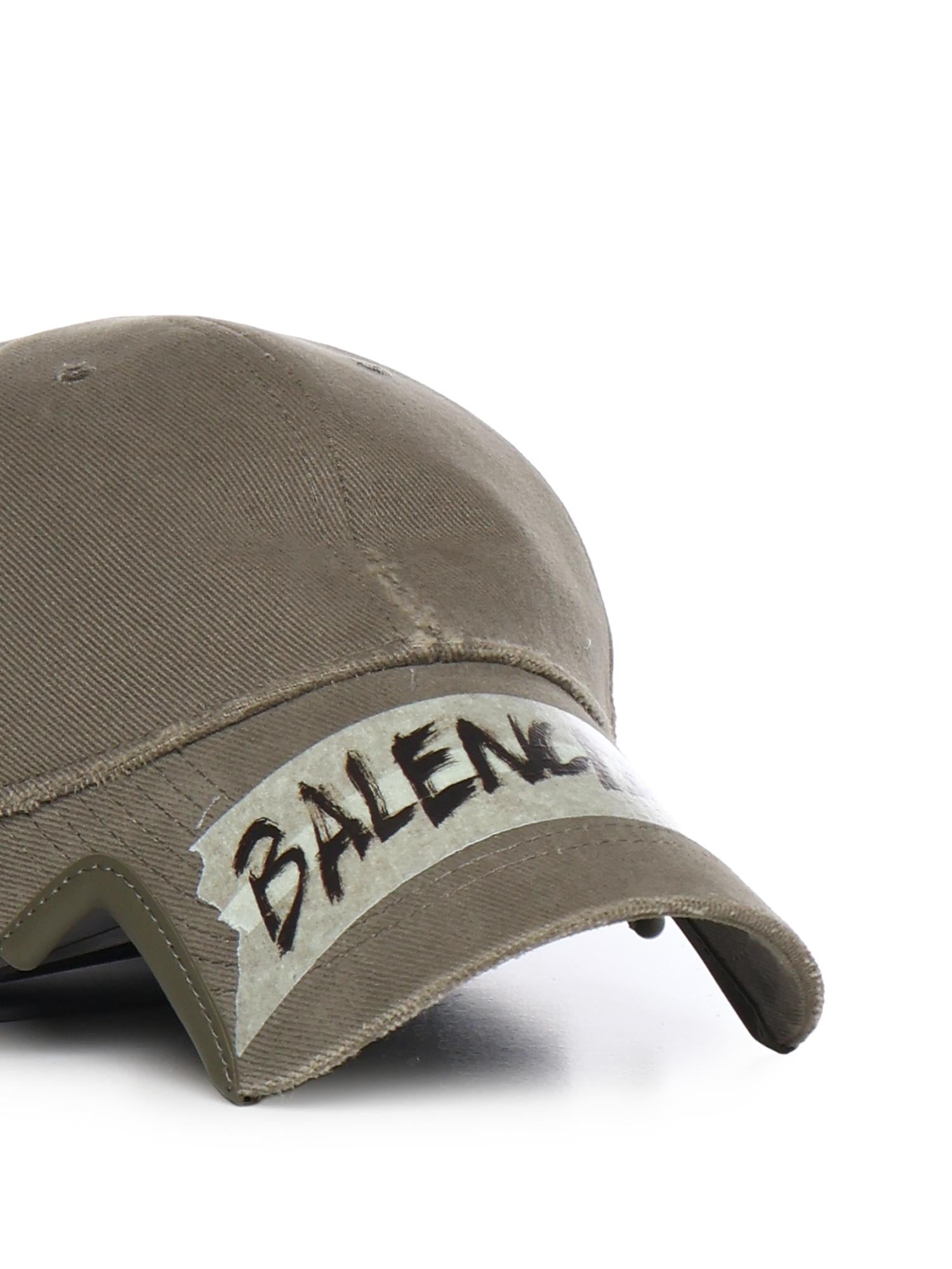 Berretto Masking Tape in drill di cotone 858087 410B22840 BALENCIAGA 