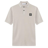 Polo in piqué di cotone con patch Compass L1S152200010 S0018V0061 STONE ISLAND 
