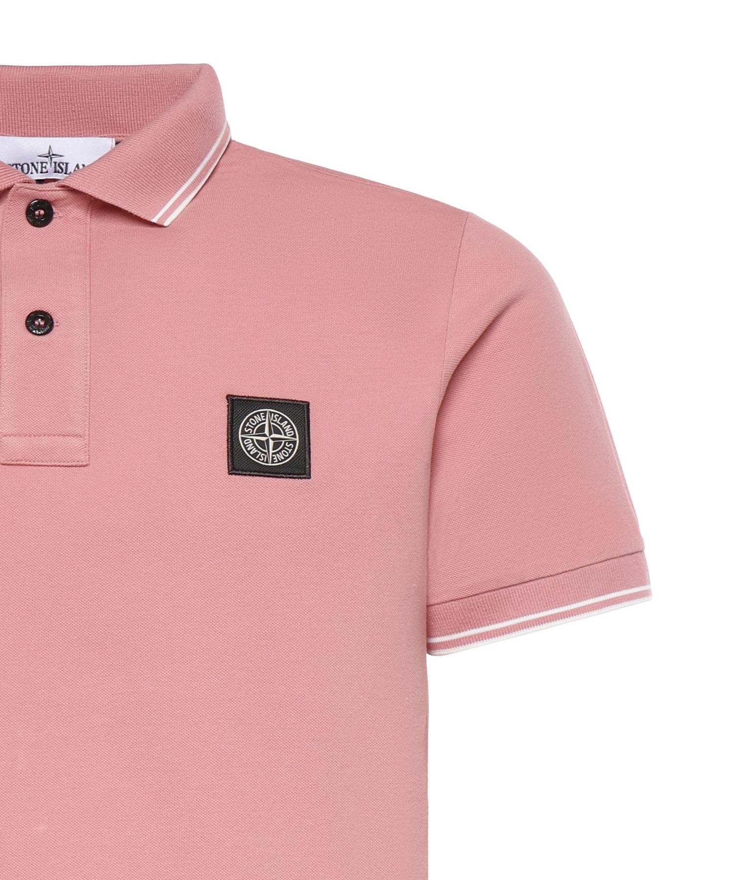 Polo in piqué di cotone con patch Compass L1S152200010 S0018V008G STONE ISLAND 