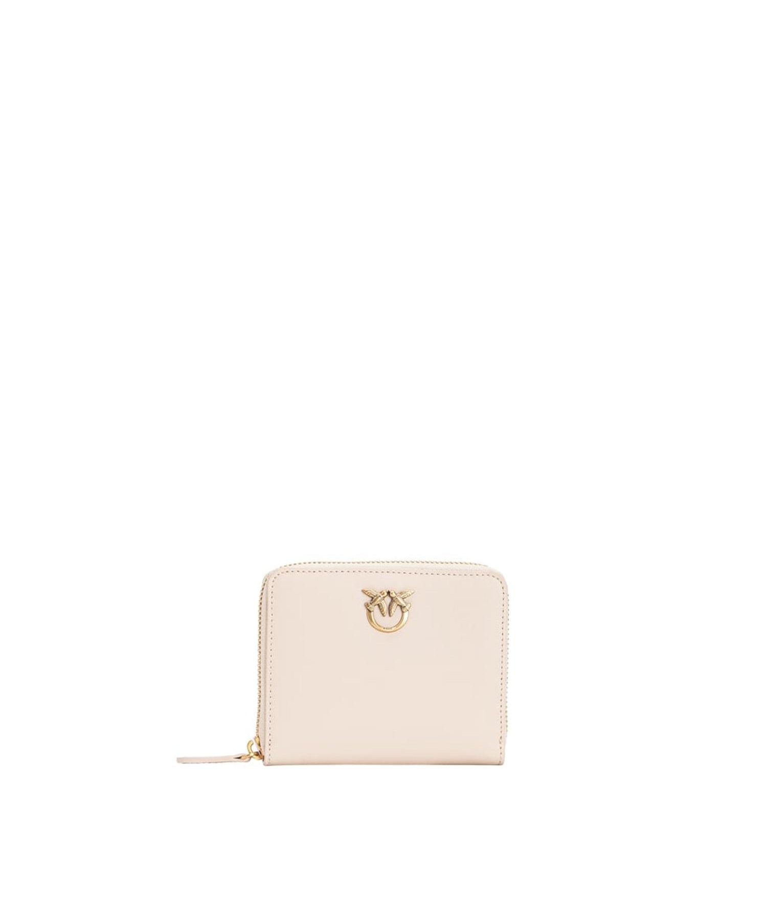 Portafoglio quadrato zip-around in pelle 100249 A0F1C50Q PINKO 