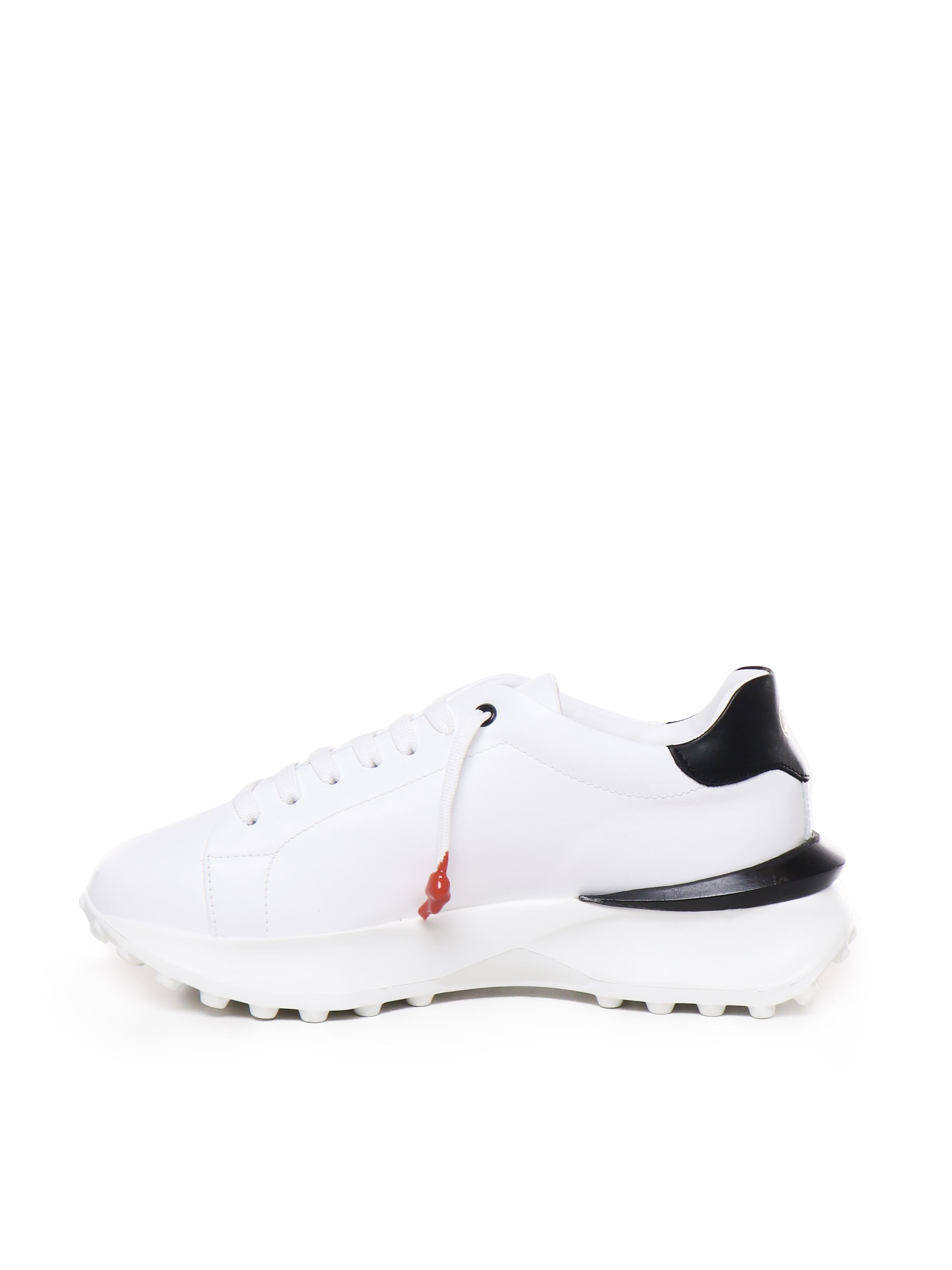 Sneakers Raptor 1 in pelle<BR/> RAPTOR1 NAPPAWHITE/BLACK GIULIANO GALIANO 