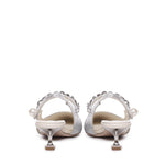 Slingback in misto seta con applicazioni 5I055E 2AWLF0164 MIU MIU 