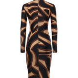 Abito a tubino con stampa Labirinto 5UJG65 5U745049 PUCCI 