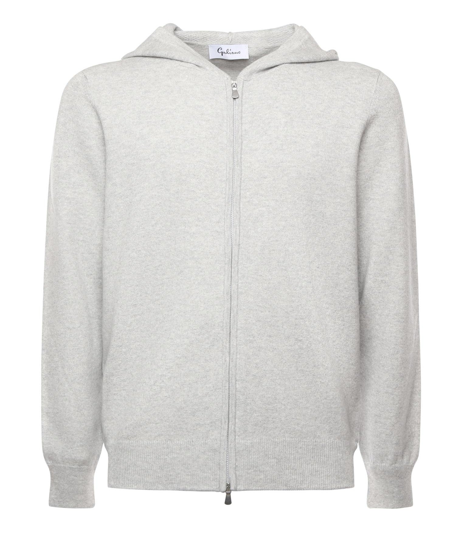 Felpa con zip in lana e cashmere 57180 19638044 GALIANO 