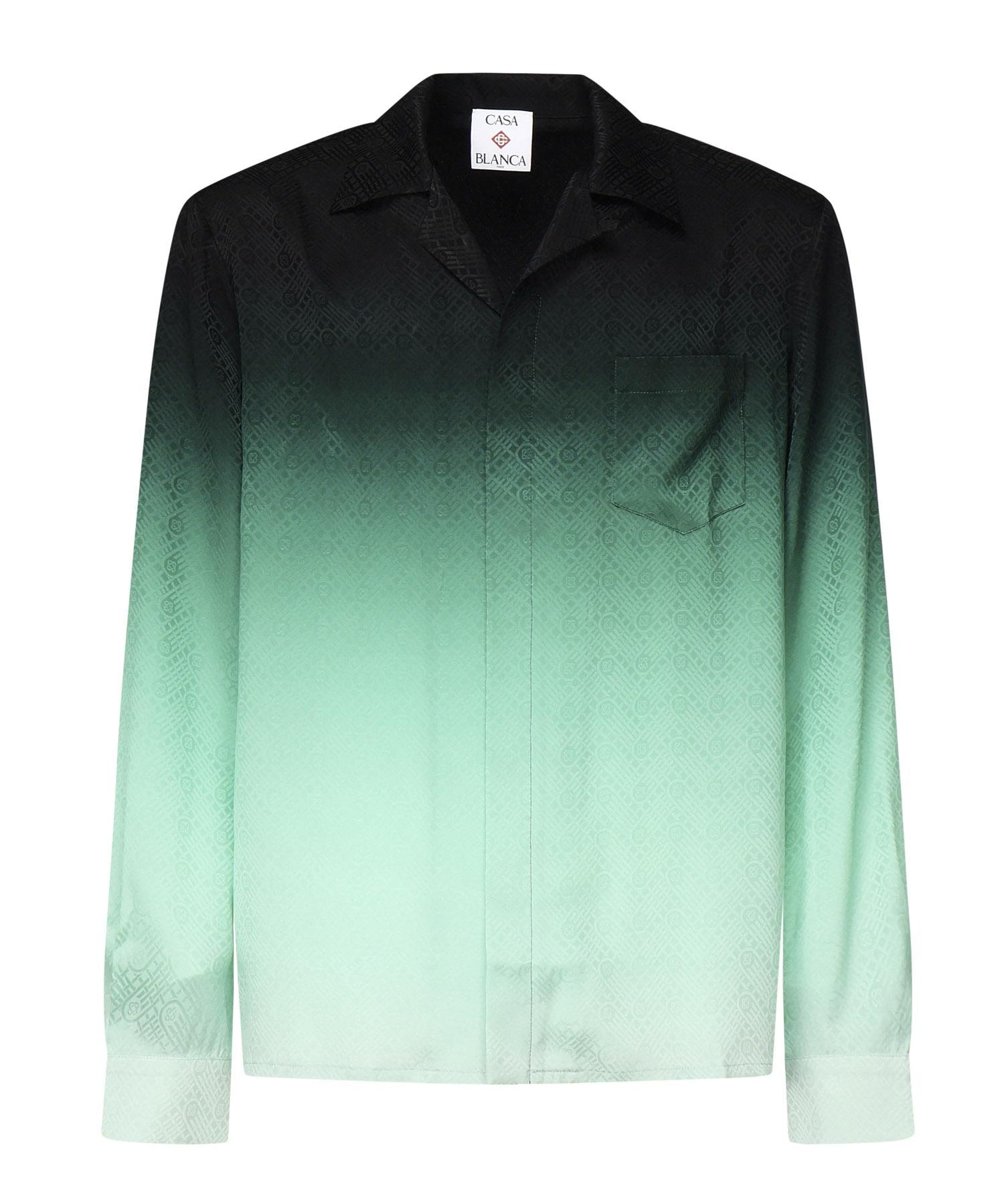Camicia in seta jacquard con motivo ping pong sfumato UMPF25SH00603  CASABLANCA 