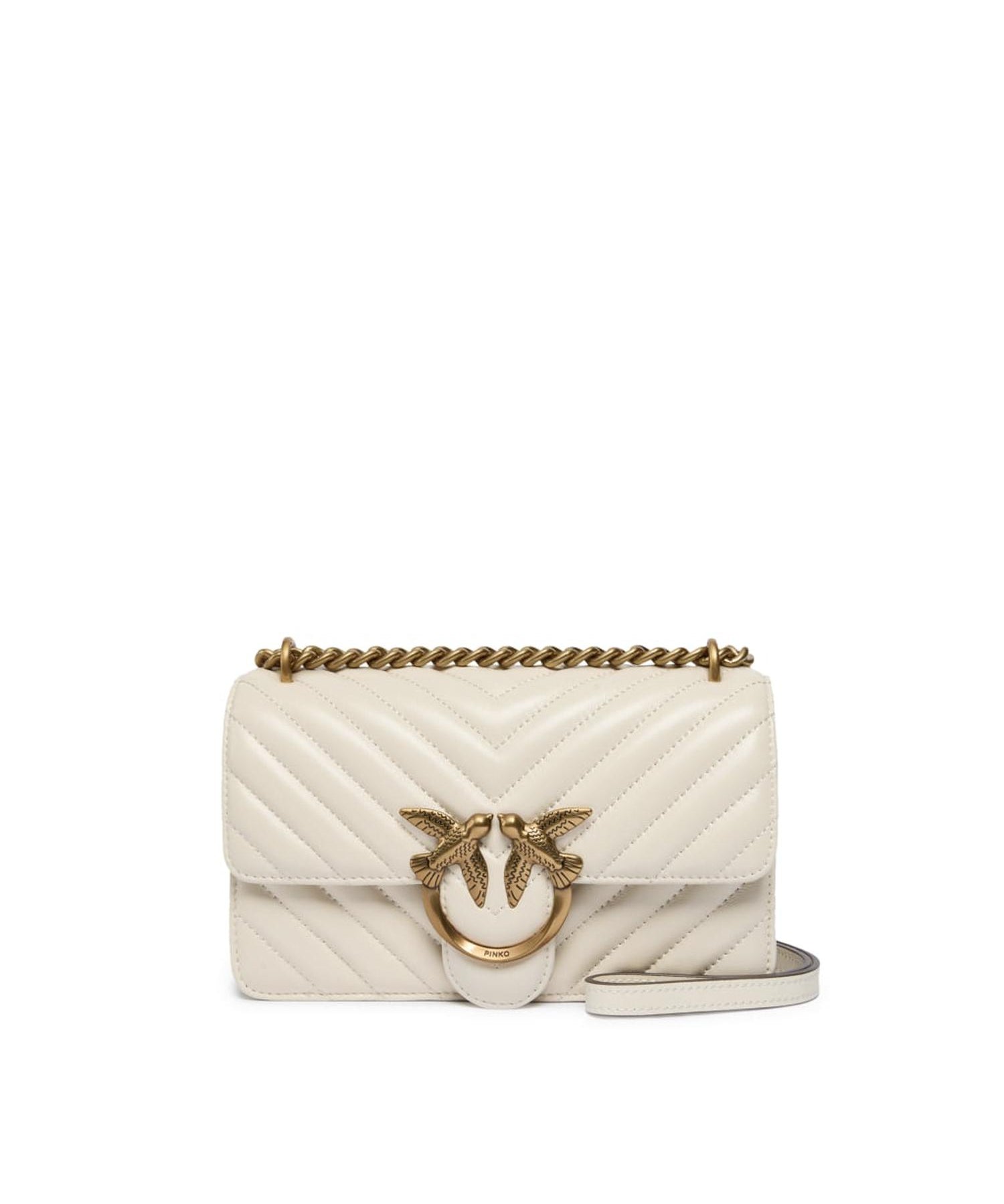 Borsa piccola a tracolla Love Bag One Chevron 100074 A0GKZ14Q PINKO 