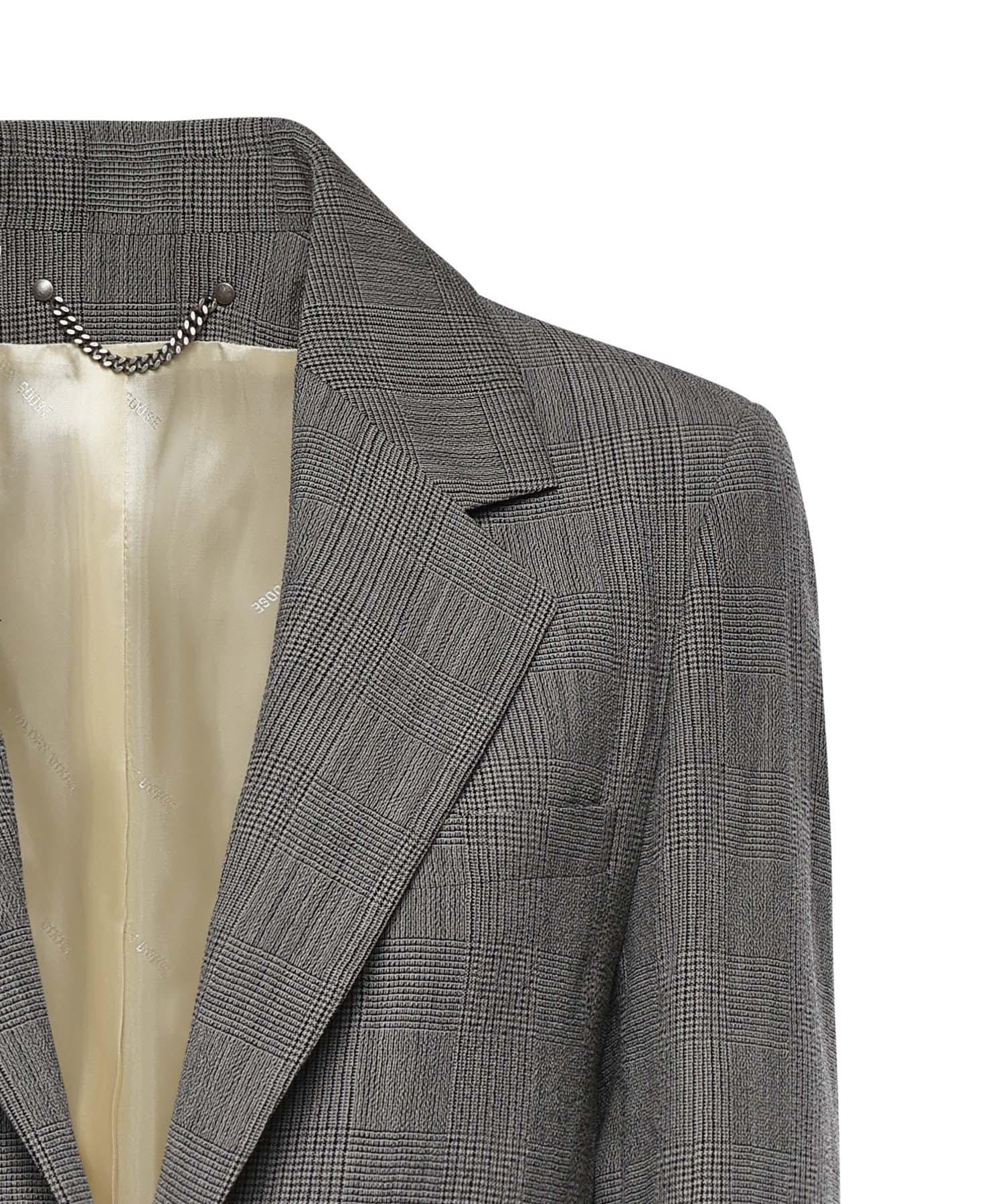 Giacca in principe di Galles con cristalli GWP02069 P00231760567 GOLDEN GOOSE 