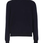 Maglia in cashmere con toppe in pelle intrecciata 772376 V2MM04121 BOTTEGA VENETA 