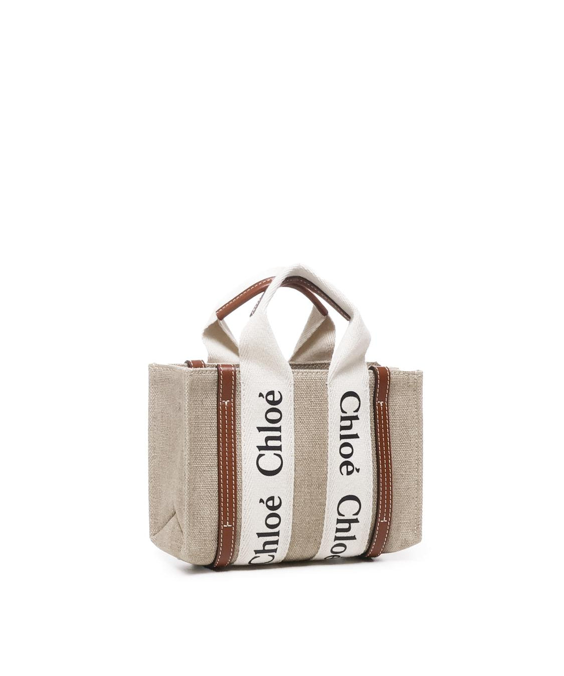 Tote bag mini Woody in lino CHC22AP237I26 90U CHLOÉ 