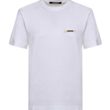 T-shirt in cotone con logo TSW00550AJ00029 100 JACQUEMUS 