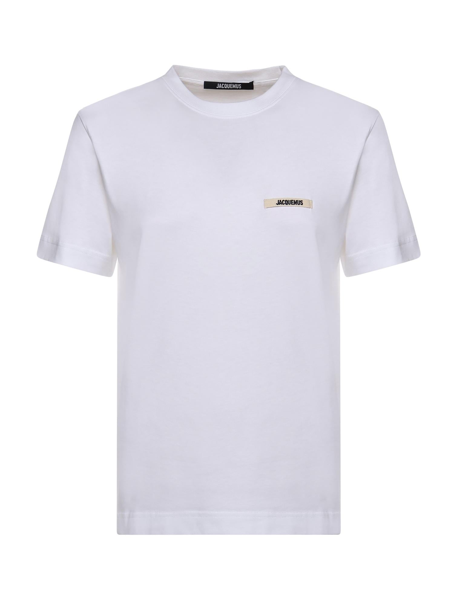 T-shirt in cotone con logo TSW00550AJ00029 100 JACQUEMUS 