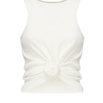 Top cropped in misto cotone arricciato 2395250000022  MAGDA BUTRYM 