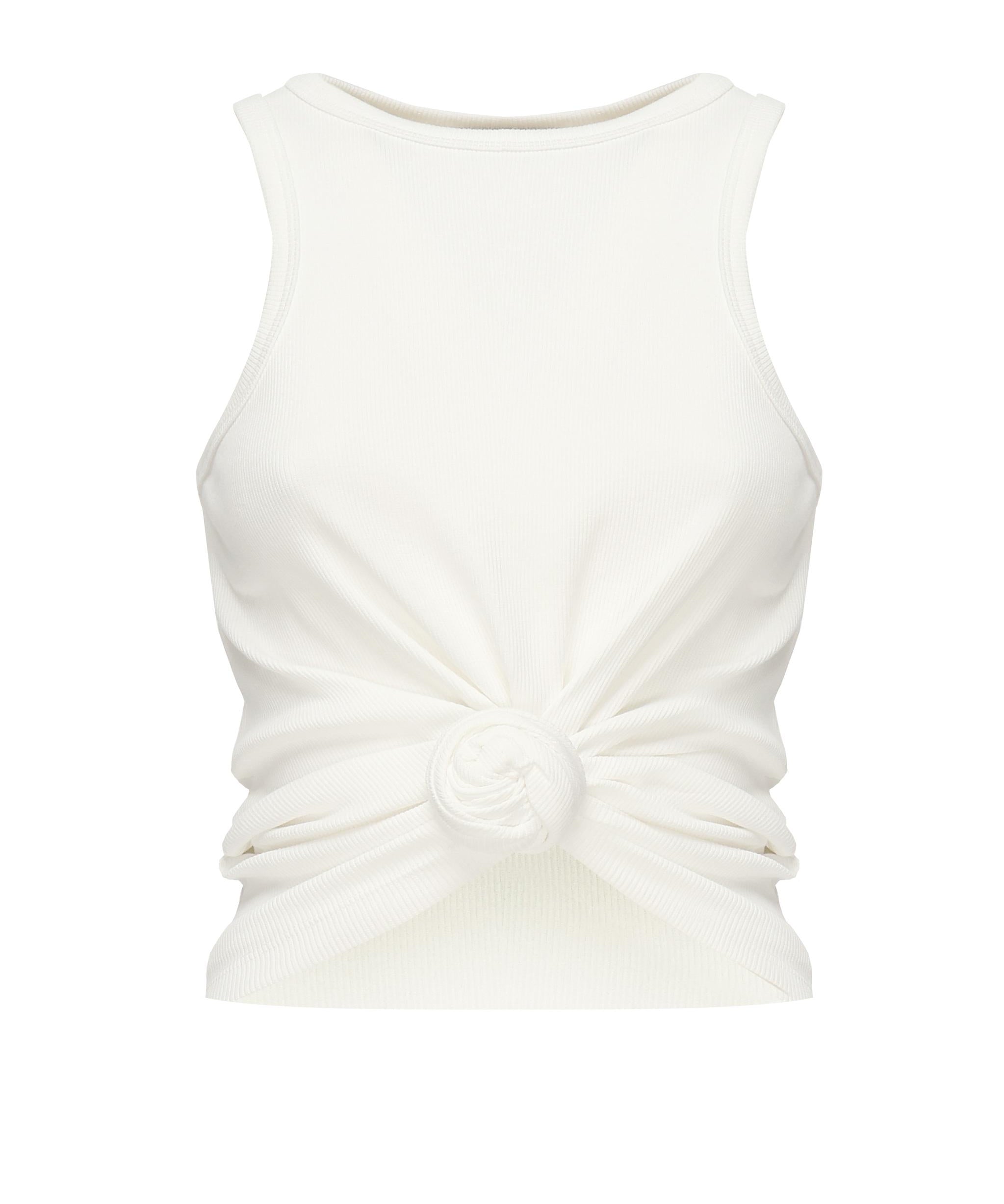 Top cropped in misto cotone arricciato 2395250000022  MAGDA BUTRYM 