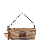 Borsa a spalla con logo 73BS9M803 CASSIENATURALE/MORO V° 73 