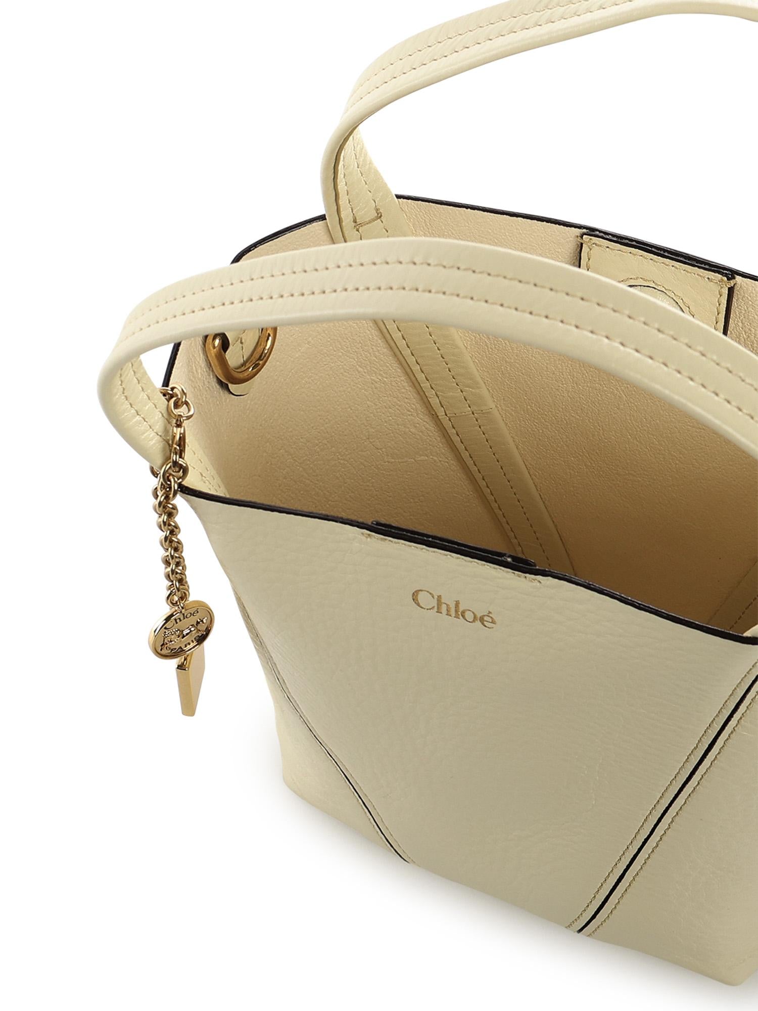 Tote bag piccola Chloé Spin in pelle CH25SS812N84 755 CHLOÉ 
