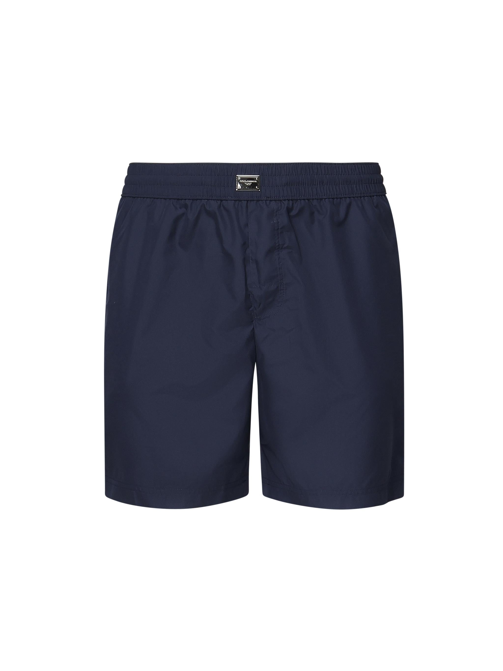 Boxer da mare corto con placca logo<BR/> M4F36T ONR46B0310 DOLCE & GABBANA 