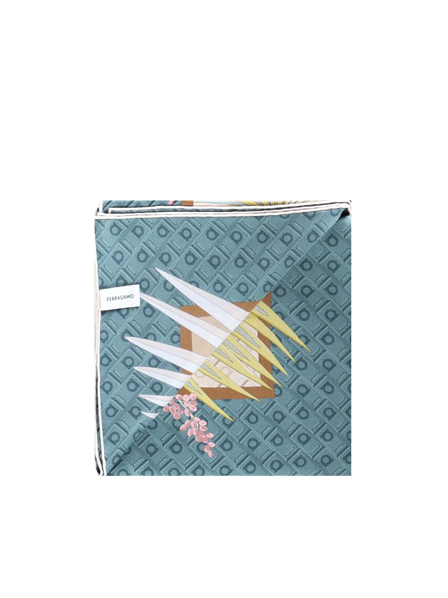Foulard in seta con stampa 310215 785334002 FERRAGAMO 