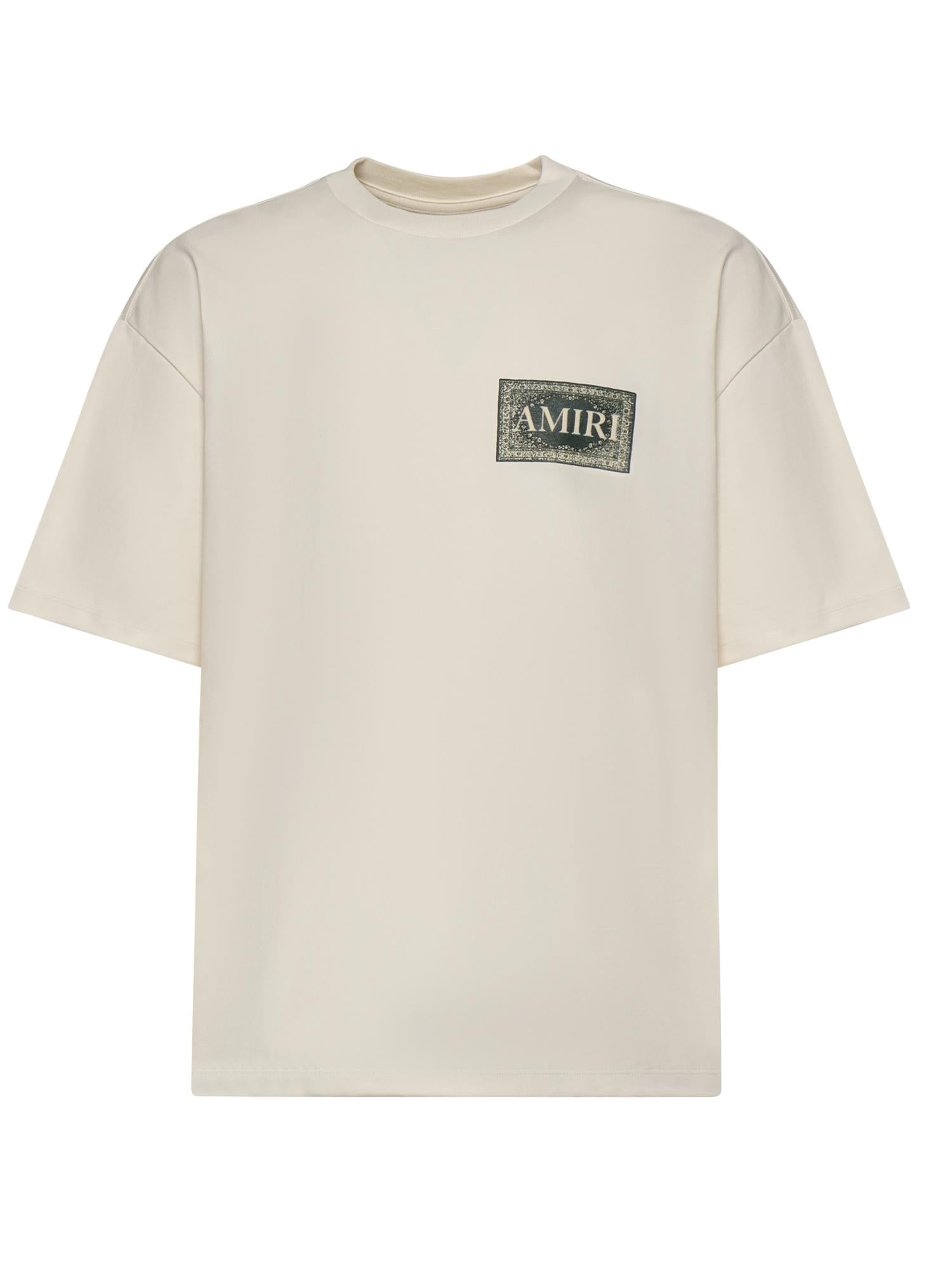 T-shirt Chateau Crest in cotone<BR/> AMTOJR1063 127 AMIRI 