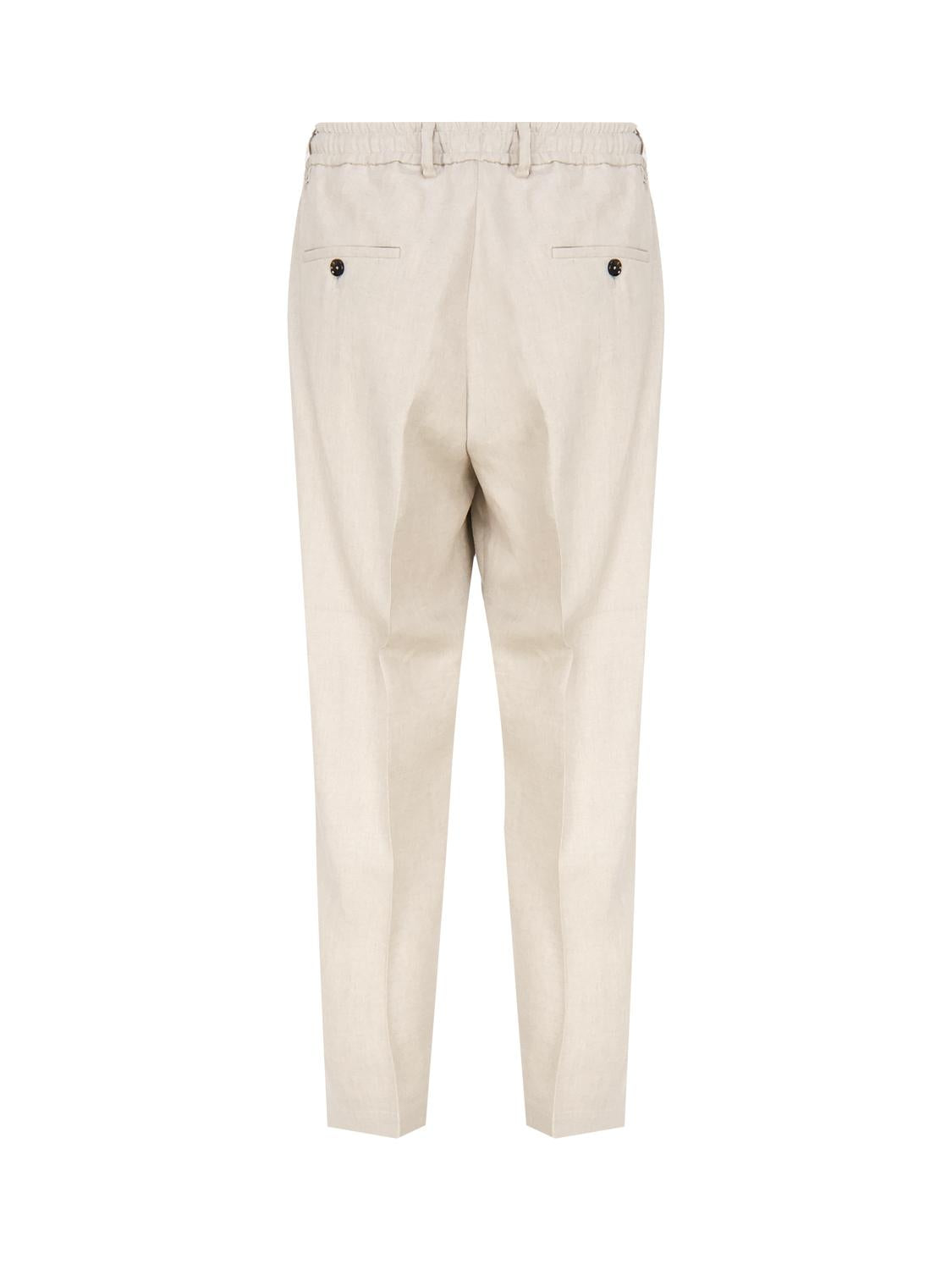Pantalone sartoriale in lino DOMINIQUE 24S-LLAPNATURALE BE ABLE 