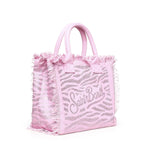 Borsa Vanity in canvas animalier con strass VANI001 08749L MC2 SAINT BARTH 