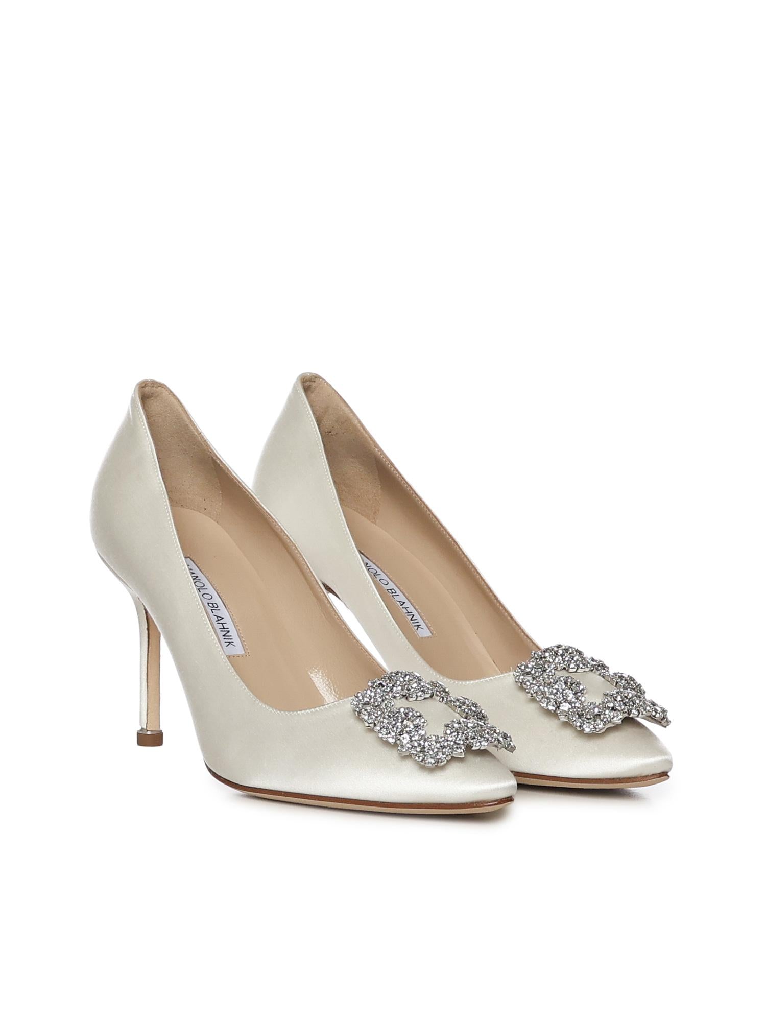 Décolleté Hangisi in raso 9XX0317 1309 MANOLO BLAHNIK 