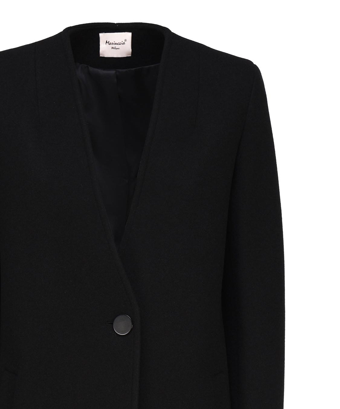 Cappotto lungo monopetto MDFW23826 -NERO MARIUCCIA Milano 