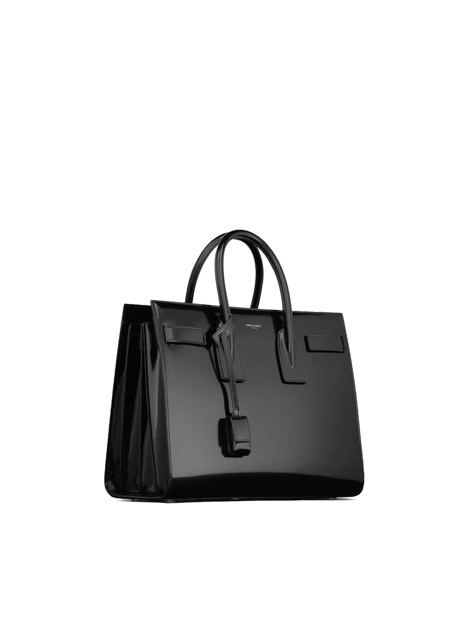 Borsa Sac De Jour in pelle verniciata 398709 AAB9H1000 SAINT LAURENT 