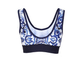 Top in jersey stampa maiolica con elastico logato F75H7T FPG7BHX3TN DOLCE & GABBANA 
