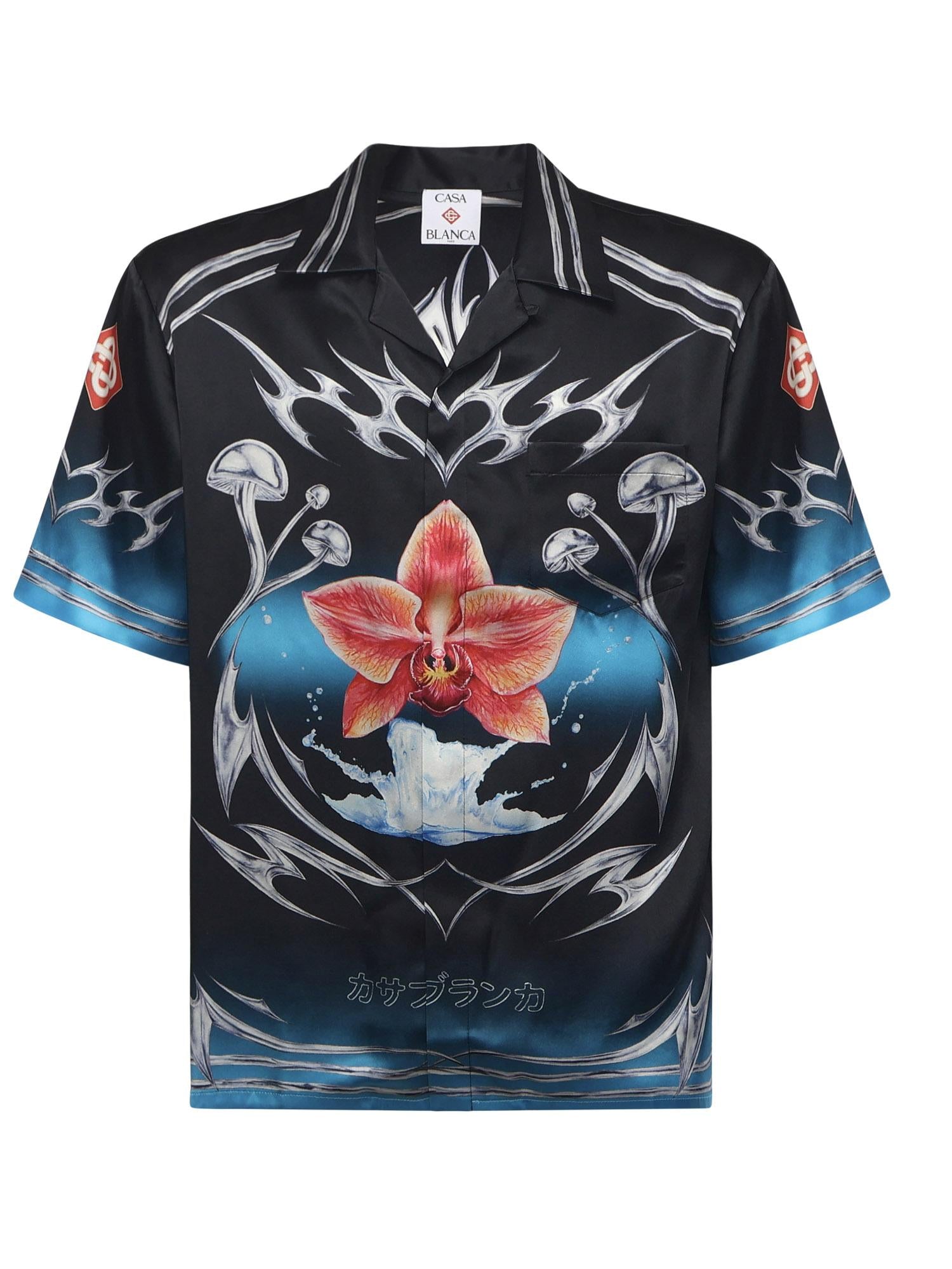 Camicia Blades in raso di seta MAW25SH003 03 CASABLANCA 