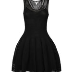 Vestito corti in maglia crinolina AA9R2534K008A 995 ALAIA 