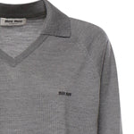 Maglia polo in lana MML05J 16WJF0BD9 MIU MIU 