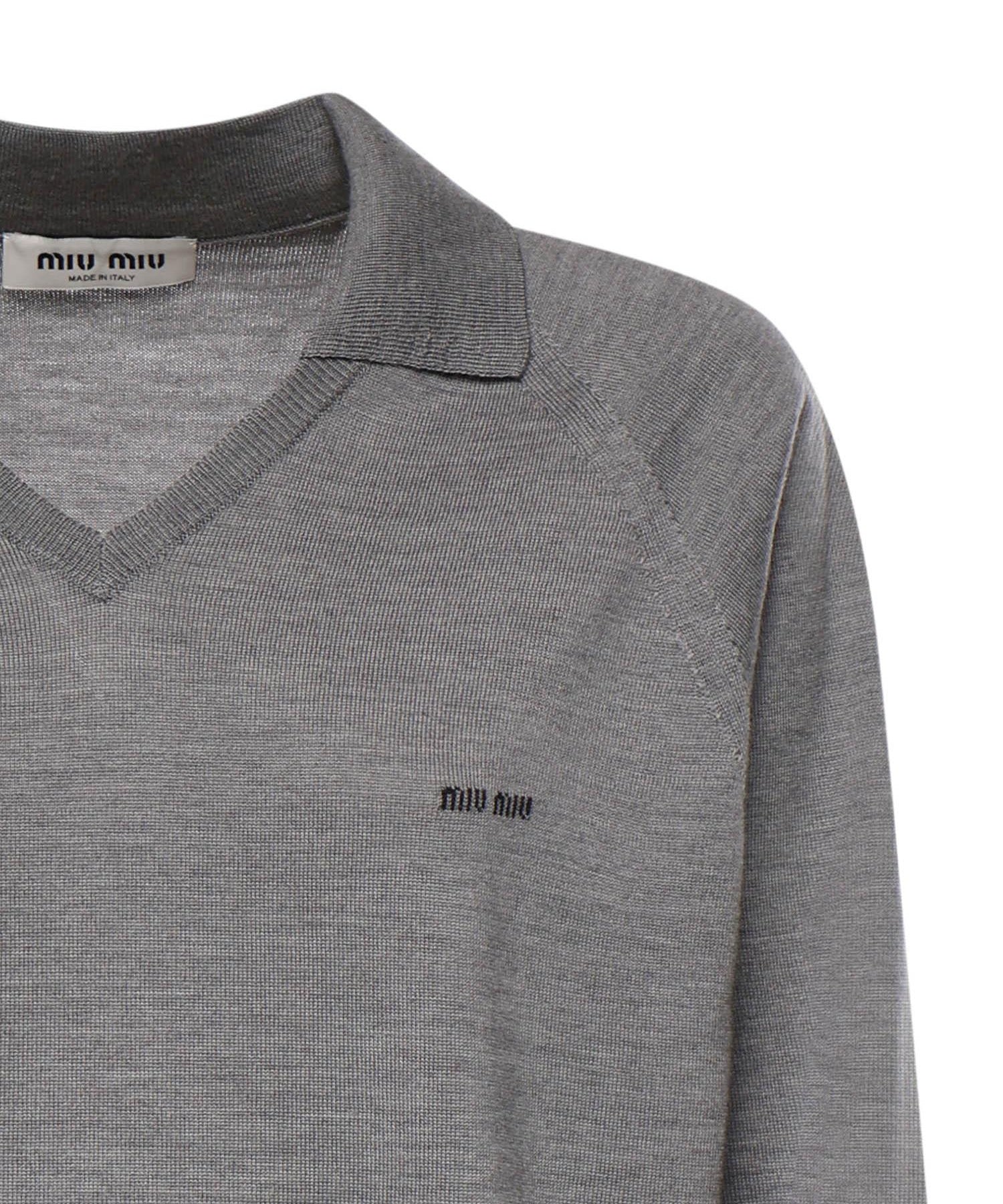 Maglia polo in lana MML05J 16WJF0BD9 MIU MIU 