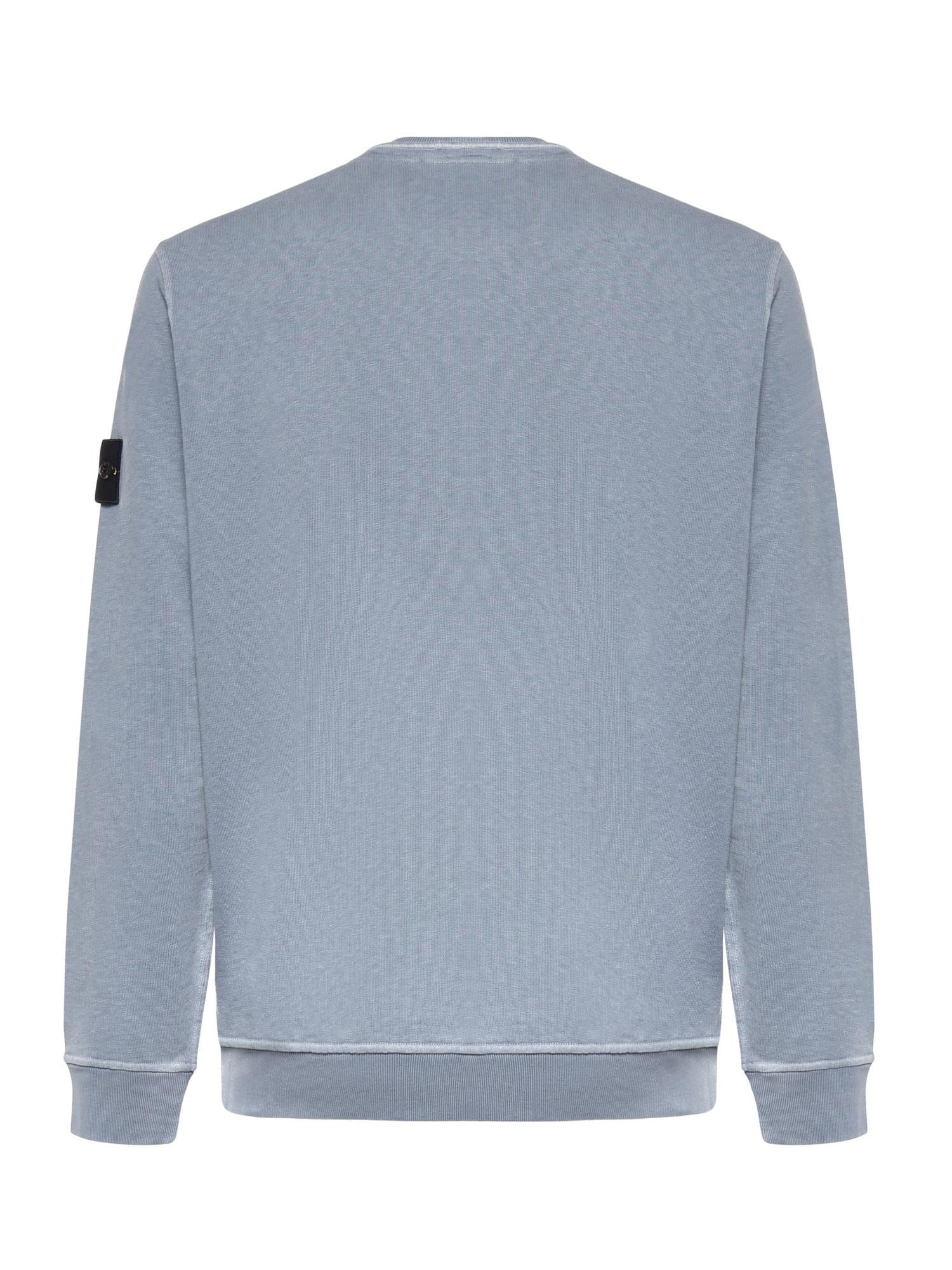 Felpa in cotone malfilé con logo L1S156100034 S0060V0124 STONE ISLAND 