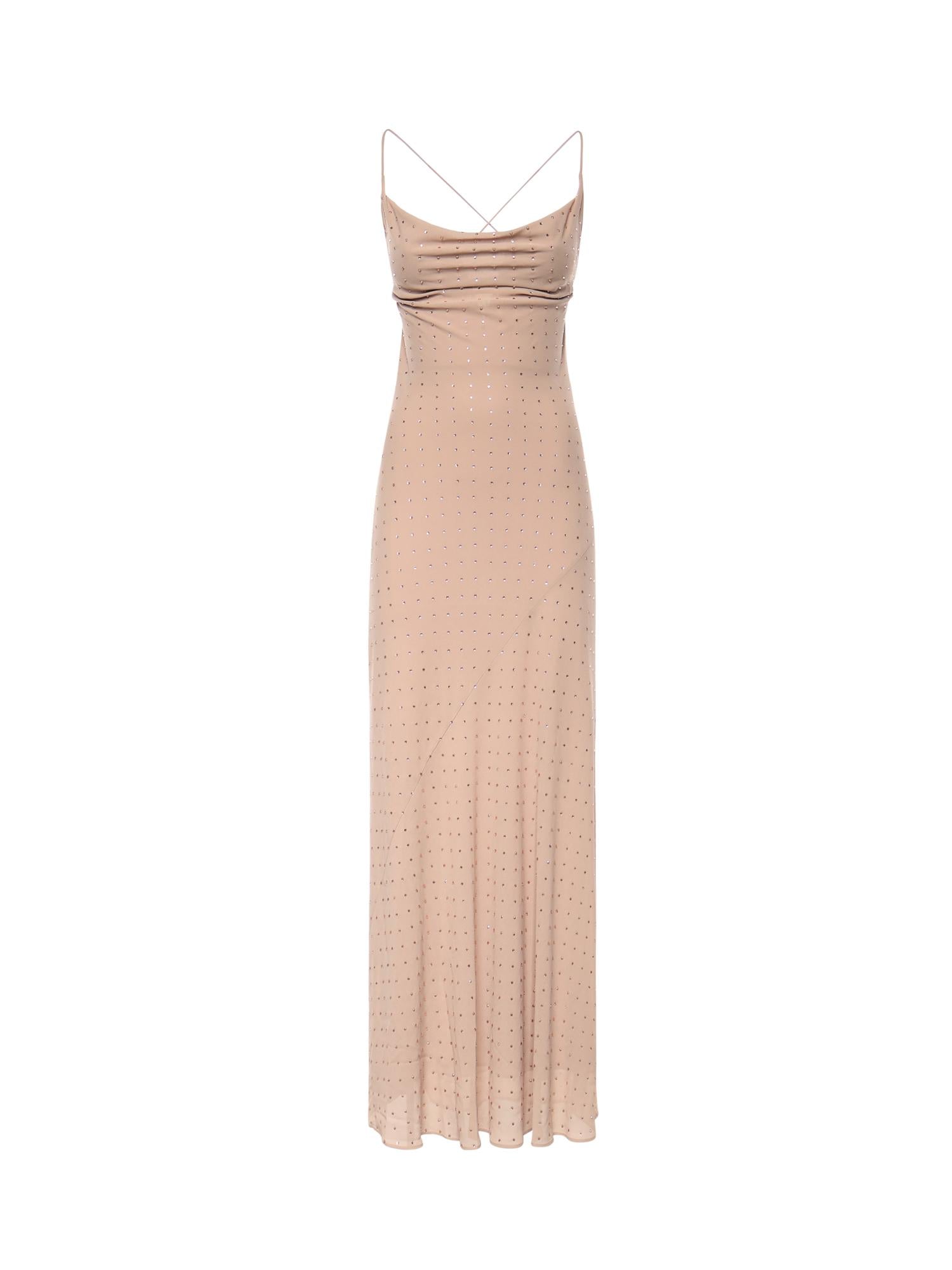 Abito slipdress lungo con strass 106299 A32XQ24 PINKO 