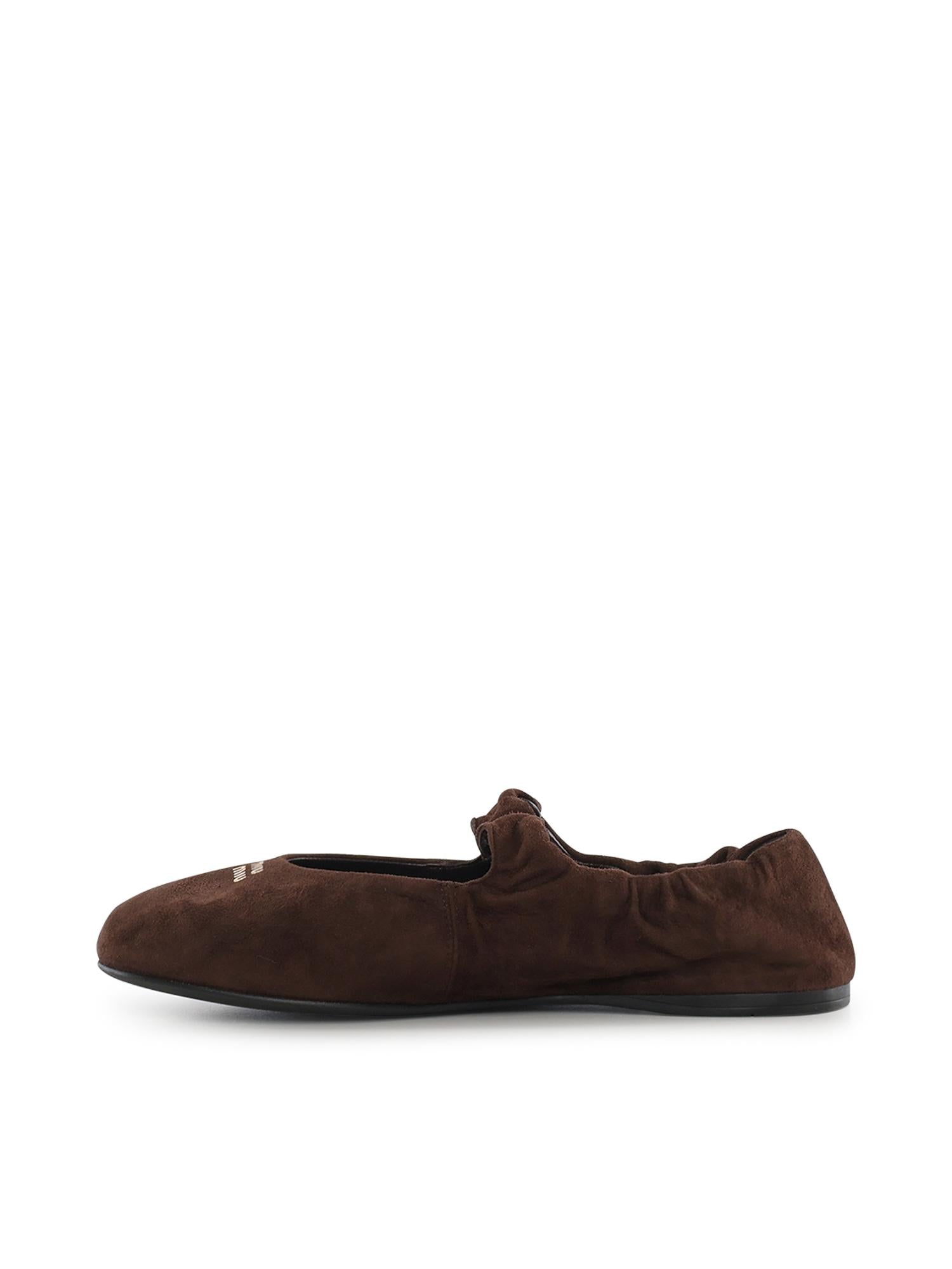 Ballerine Ruches in camoscio 5F340E 008F0003 MIU MIU 