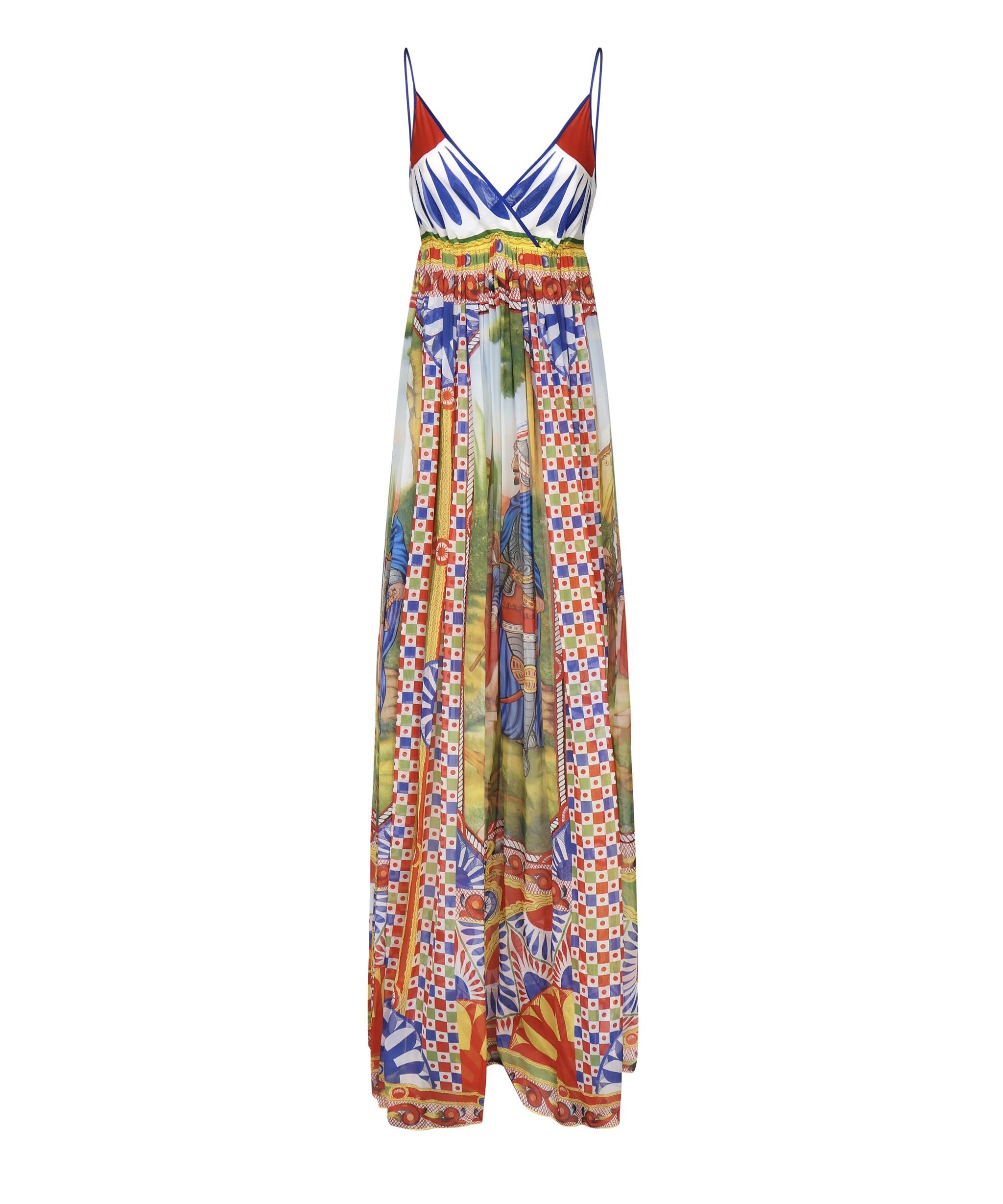 Abito in seta con stampa carretto F6J8BT GDS13HH96D DOLCE & GABBANA 