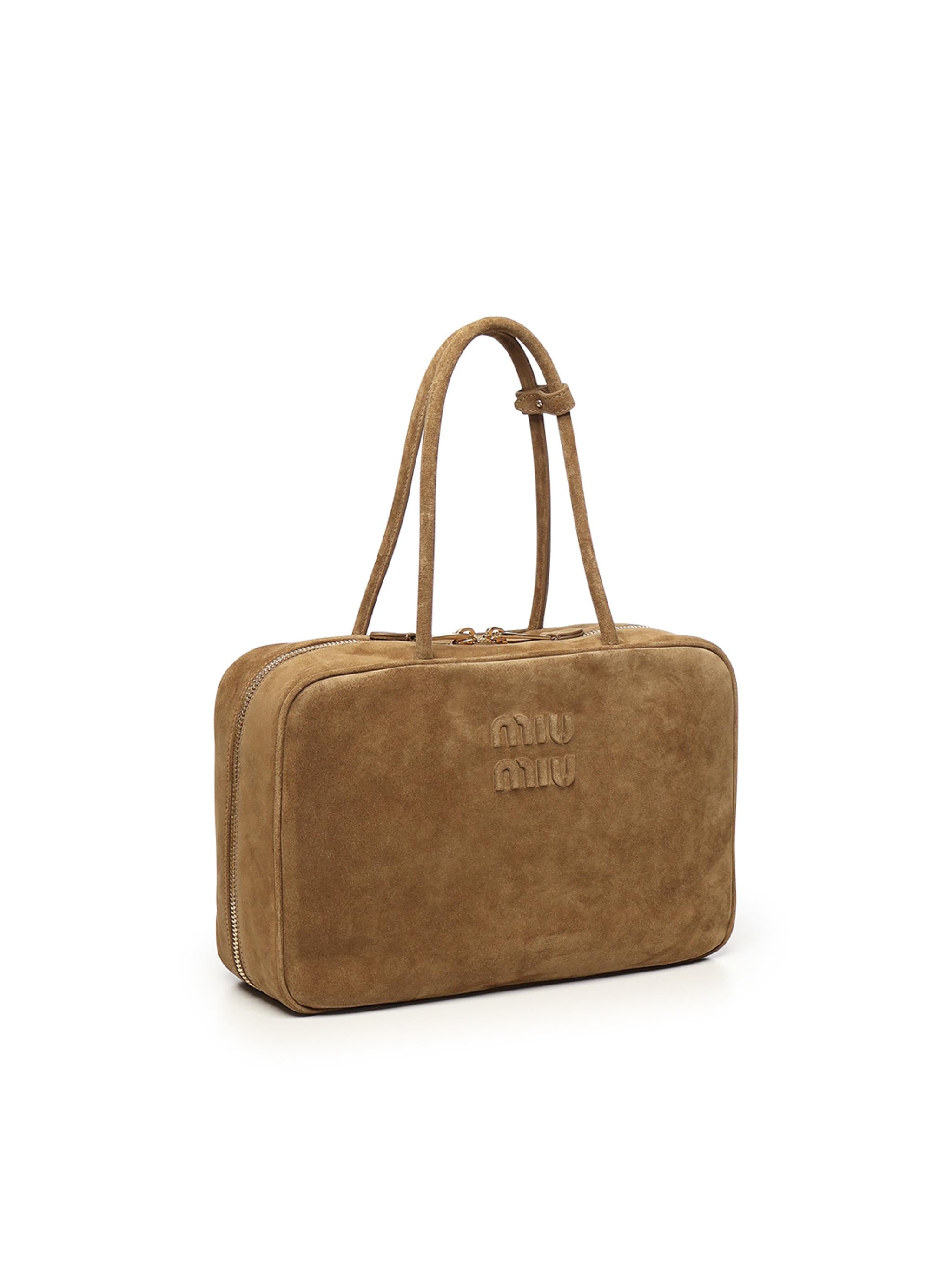 Borsa Beau in camoscio 5BB117 2CSSF0393 MIU MIU 