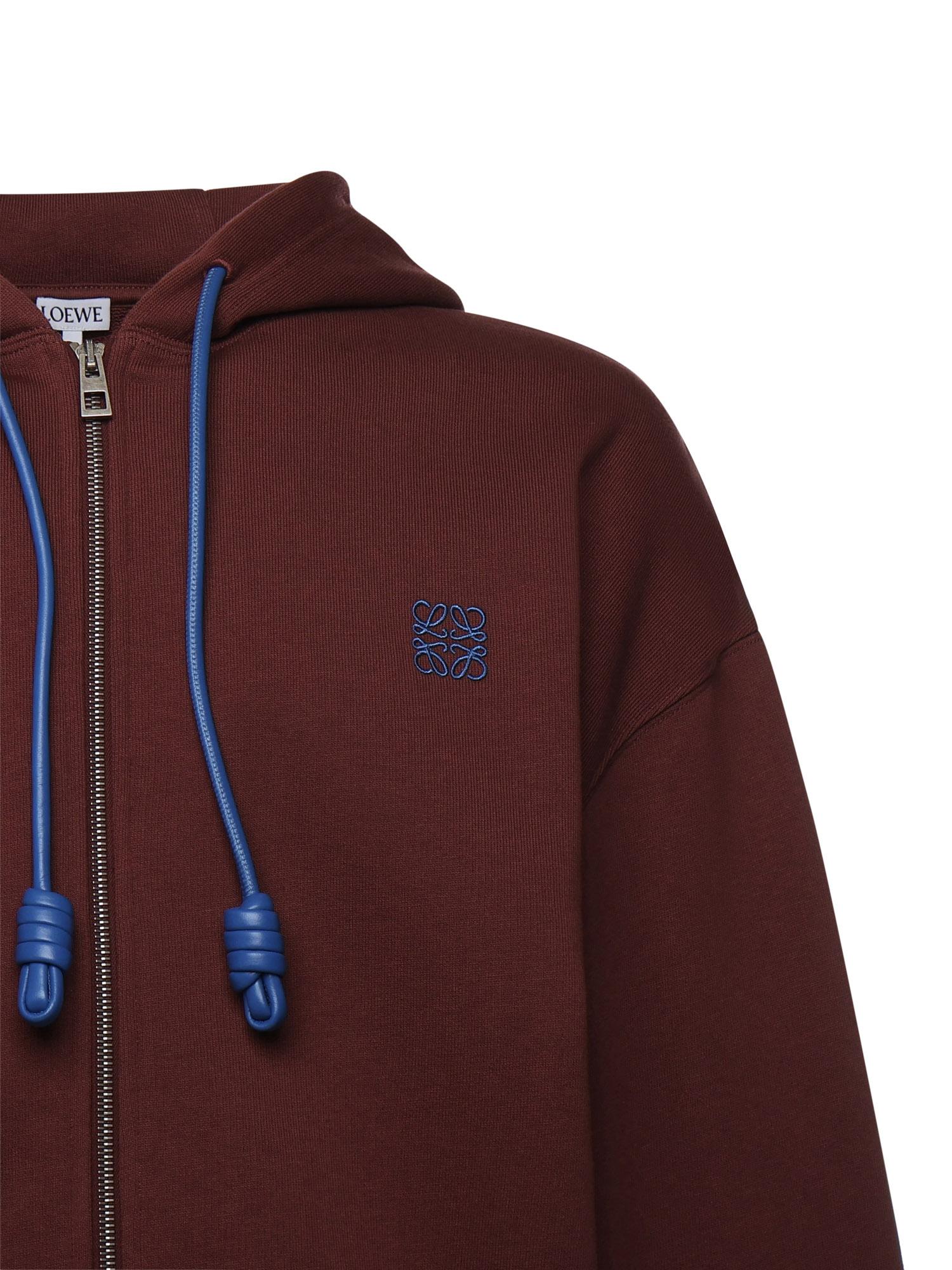 Felpa con cappuccio e zip in cotone H526Y25X87 7110 LOEWE 
