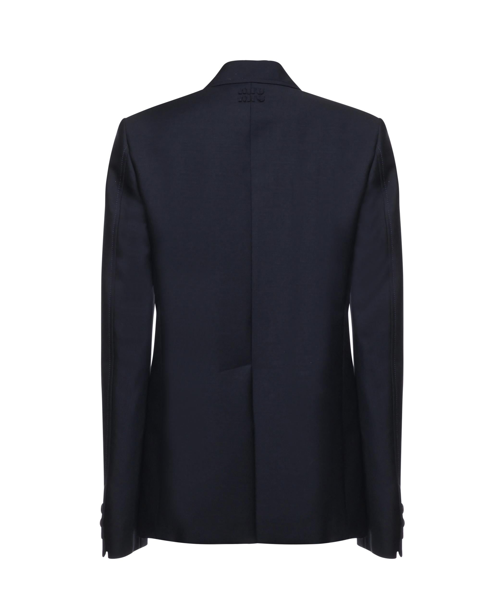 Giacca monopetto in kid mohair MH1991 12I1F0124 MIU MIU 