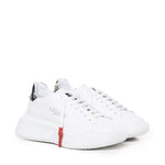 Sneakers Nemesis in nappa con lacci cerati NEMESIS2 PYTHONWHITE GIULIANO GALIANO 